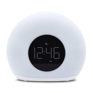 Open Box - Capello - Moon Glow Alarm Table Clock with Color Changing Li White